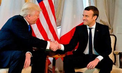 El presidente de EE.UU., Donald Trump, y su homólogo francés, Emmanuel Macron. Peter Dejong / Reuters