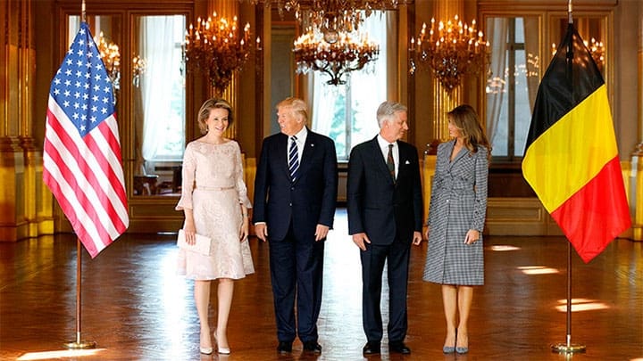 El presidente estadounidense, Donald Trump, y la primera dama, Melania, en un posado junto a los Reyes de Bélgica Francois Lenoir / Reuters