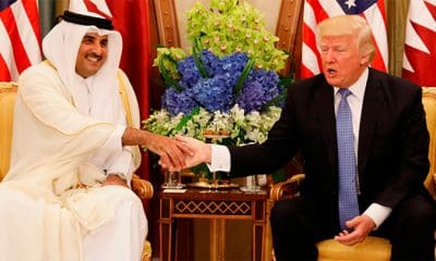 El emir de Catar, Tamim bin Hamad Al Thani, con el presidente de EE.UU., Donald Trump, en Arabia Saudita, 21 de mayo de 2017 / . Jonathan Ernst / Reuters