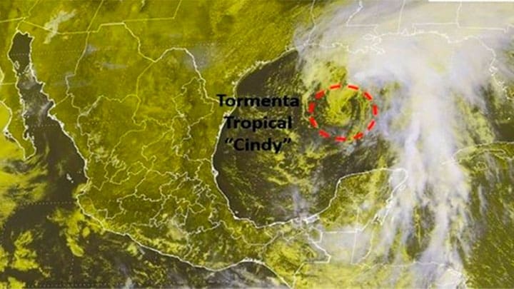 / Tormenta tropical Cindy puede afectar zonas de Texas, Luisiana, Alabama, Mississippi y el extremo noroccidental de Florida. | Foto: Notimex
