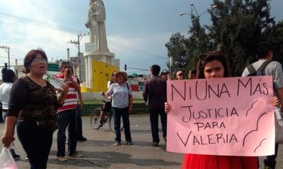 Niños y vecinos se manifiestan en las calles de 'Neza' por femincidio de la pequeña Valeria. / Aldabi Olvera