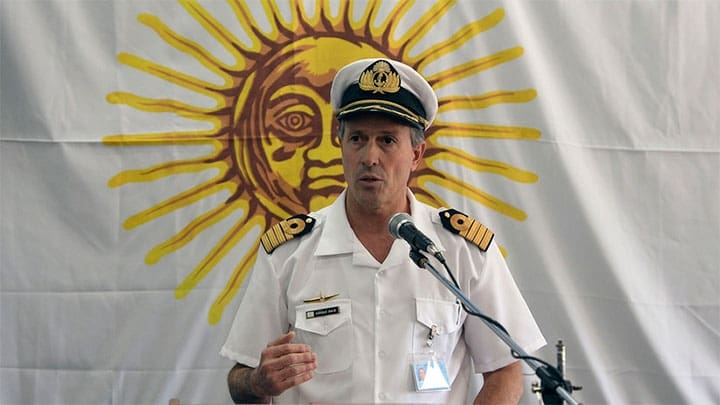 / El vocero de la Armada Argentina, Enrique Balbi, en Buenos Aires, el 23 de noviembre de 2017. Juan Mabromata / AFP