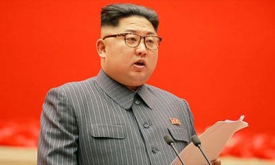 / El líder norcoreano, Kim Jong-un, pronunciando un discurso en Pionyang, el 22 de diciembre de 2017. KCNA / Reuters