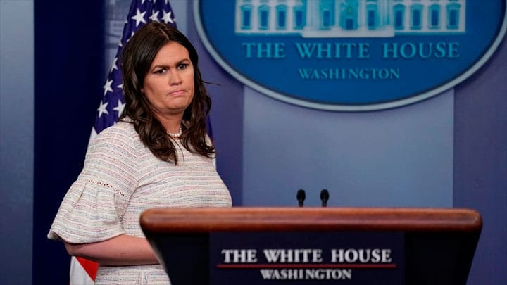 / La secretaria de prensa de la Casa Blanca, Sarah Sanders. Carlos Barria / Reuters