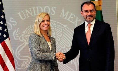 / La Secretaria de Seguridad Interior de EE.UU., Kirstjen Nielsen, y el canciller mexicano, Luis Videgaray. Henry Romero / Reuters