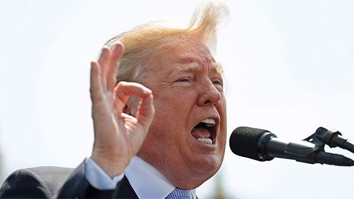 / El presidente estadounidense Donald Trump fotografiado en un discurso en Washington, el 15 de mayo del 2018. Kevin Lamarque / Reuters