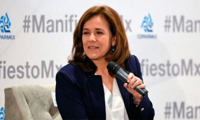 / Margarita Zavala, habla durante una reunión en la Ciudad de México el 16 de mayo de 2018. Alfredo ESTRELLA / AFP