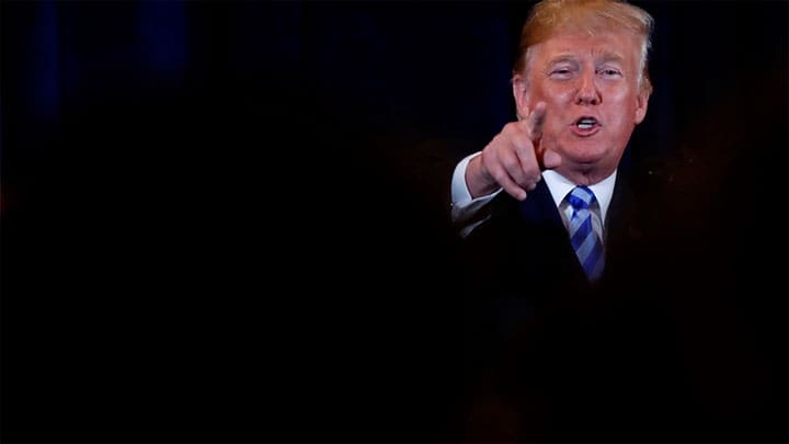 / El presidente de EE. UU., Donald Trump, pronuncia un discurso durante una reunión con simpatizantes en Utica, Nueva York (EE. UU.), 13 de agosto de 2018. Carlos Barria / Reuters