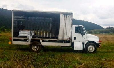 Recupera SSP camión robado y asegura a persona con arma de grueso calibre