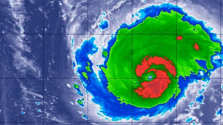 / Imagen satelital infrarroja del huracán Florence, tomada el 11 de septiembre de 2018. NASA