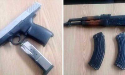 Asegura Policía Michoacán a dos con armas, en Quiroga